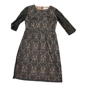 Trina Turk Gray Mini Dress with Lace Overlay Size 4 – Excellent Condition
